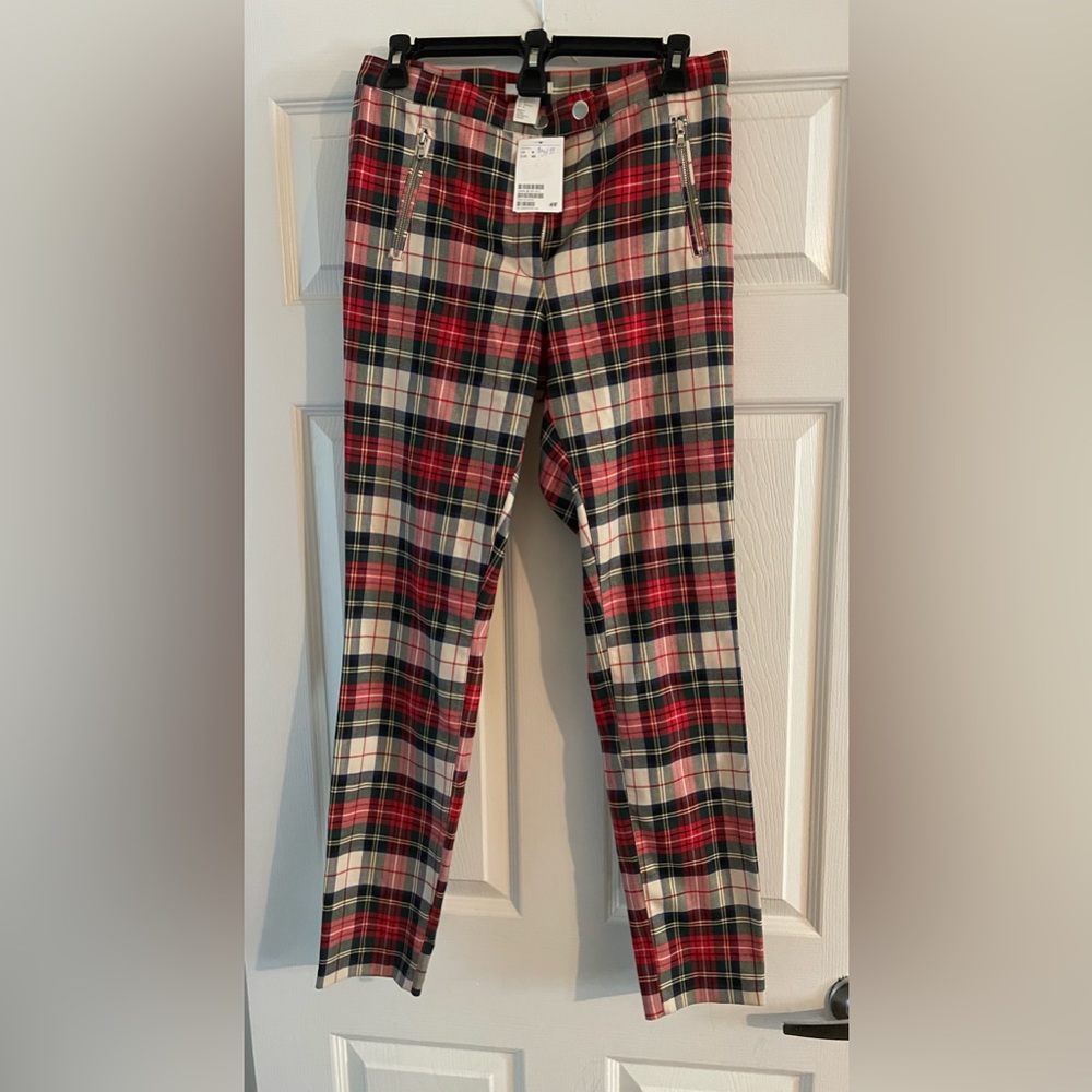H&M ankle plaid pants size 8